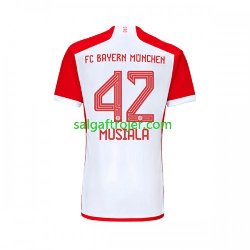 Bayern München Jamal Musiala 42 Fodboldtrøjer Hjemmebanesæt 2023/24 Kort ærmer Bayern München Jamal Musiala 42 Fodboldtrøjer Hjemmebanesæt 2023/24 Kort ærmer